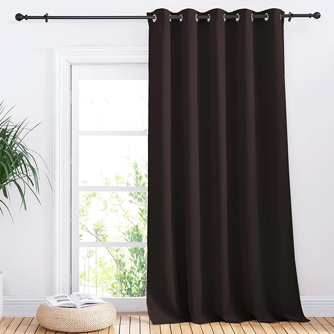 NICETOWN Sliding Door Curtains, Wide Thermal Blackout Patio Door Curtain Panel by NICETOWN