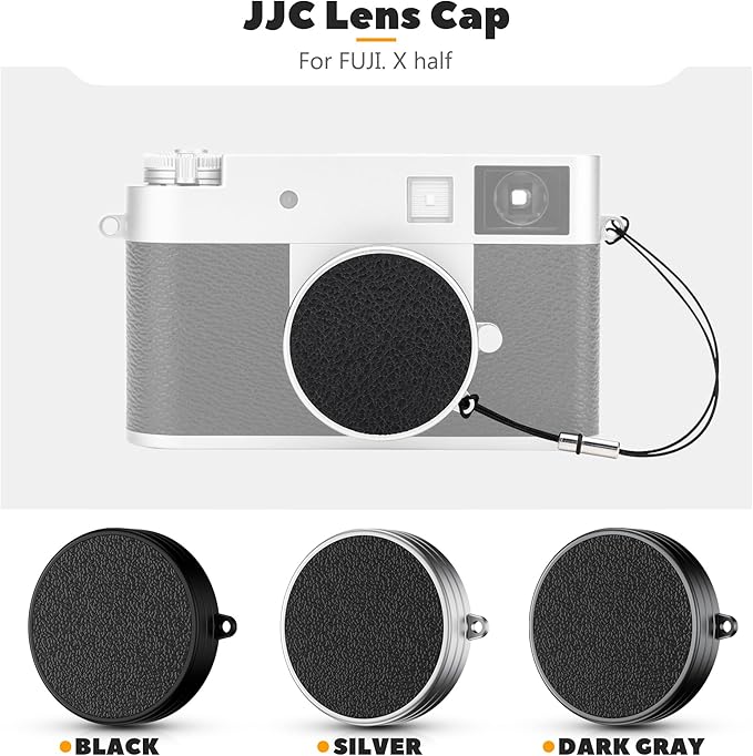 Fuji X Half Leather Texture Lens Cap, Aluminum Anti-Dust Anti-Scratches - Image 2
