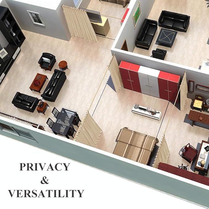 NICETOWN Room Dividers Curtains Screens Partitions, Extra Wide Grommet Top - Image 5