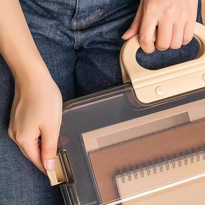 Portable File Box Clear Waterproof Document Storage Box - Image 8