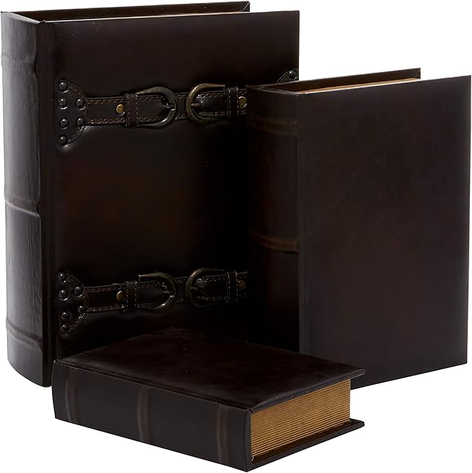 Deco 79 Wooden Decorative Box Faux Storage Book Book Shaped Boxes by Deco79