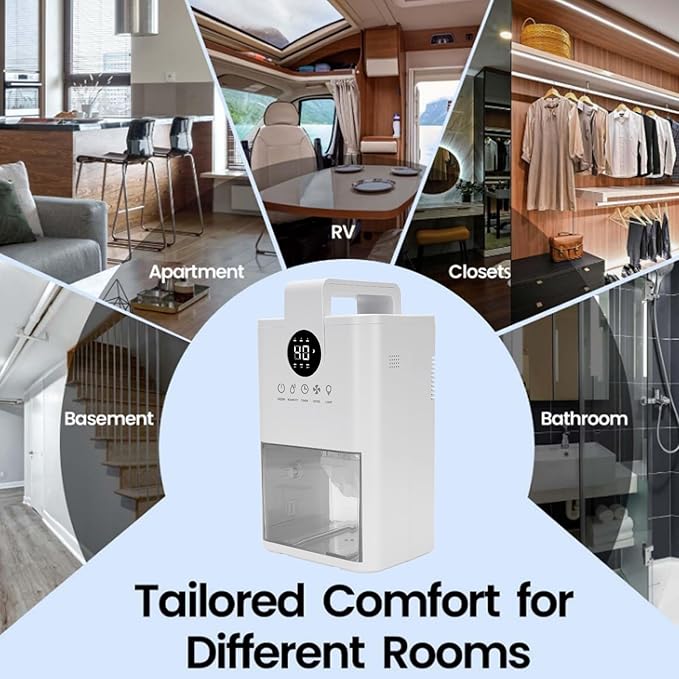 Small Dehumidifier, 1L Water Tank Portable Dehumidifier - Image 8