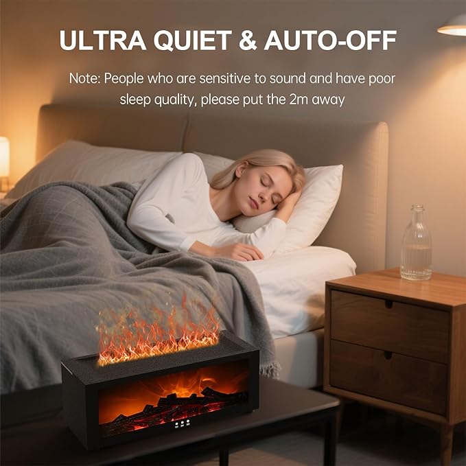 Fireplace Diffuser Humidifier, Fireplace Aromatherapy Essential Oil Diffuser - Image 3
