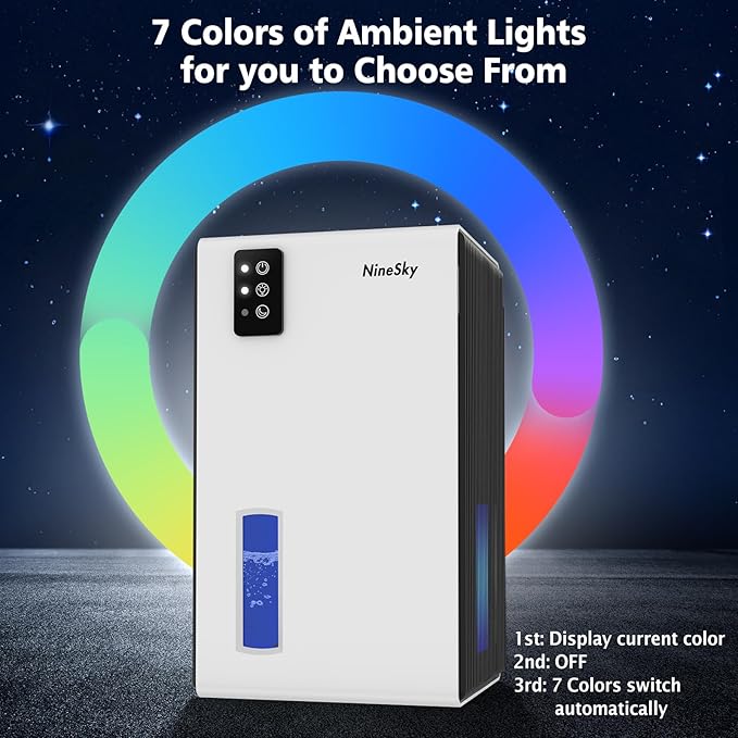 NineSky Dehumidifiers for Home, 95 OZ Water Tank, Dehumidifiers for Bathroom - Image 4