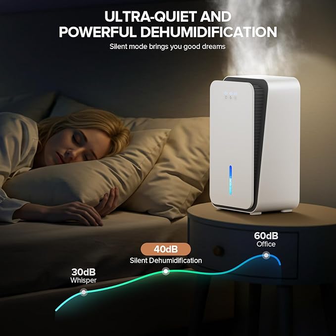 Dehumidifier for Home, 1000 sq.ft Dehumidifier for Basement Bathroom Bedroom - Image 8