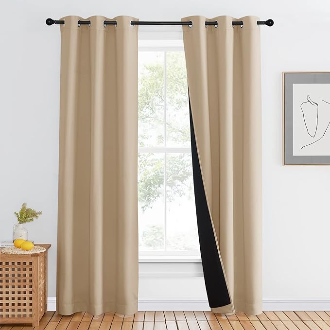 NICETOWN Living Room Completely Shaded Draperies, Privacy Protection & Noise by NICETOWN