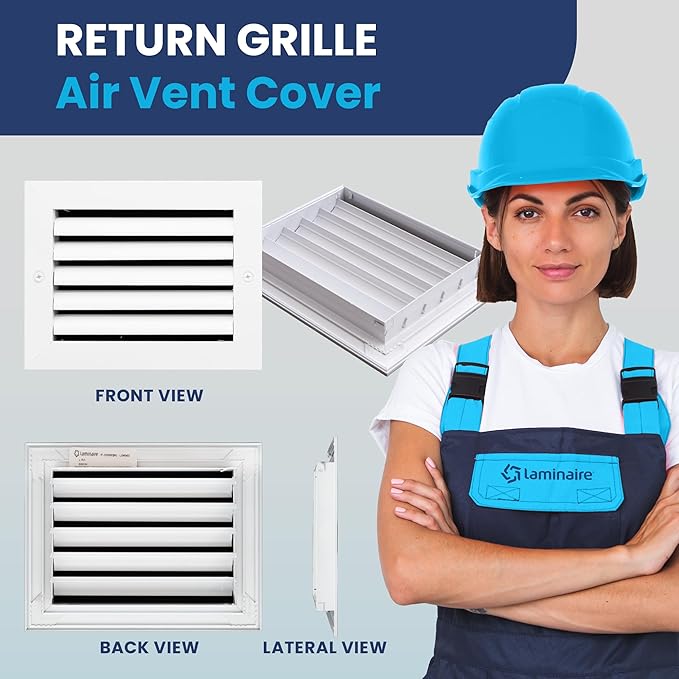 8x6 Inch Air Return Vent Cover Decorative – Premium Aluminum AC Vent Cover - Image 2
