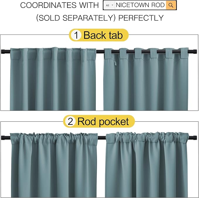 NICETOWN Blackout Curtain Panels Window Draperies - Image 3
