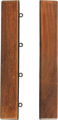 Bare Decor EZ-Floor End Trim Piece Interlocking Flooring in Solid Teak Wood by BareDecor