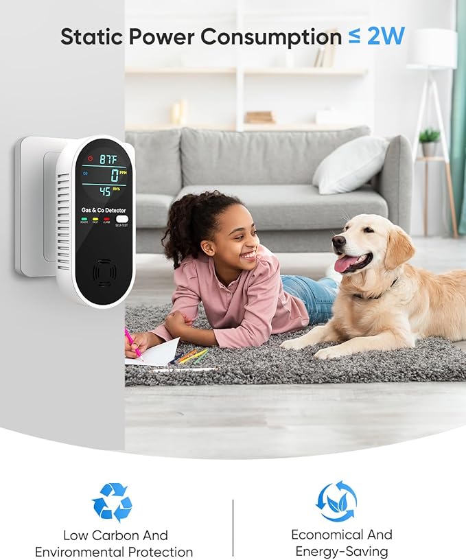 Carbon Monoxide Detectors & Natural Gas Detector, 4-in-1 Carbon Monoxide - Image 3