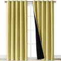 NICETOWN Paler Yellow Full Shade Curtain Panels, Pair of Energy Smart & Noise by NICETOWN