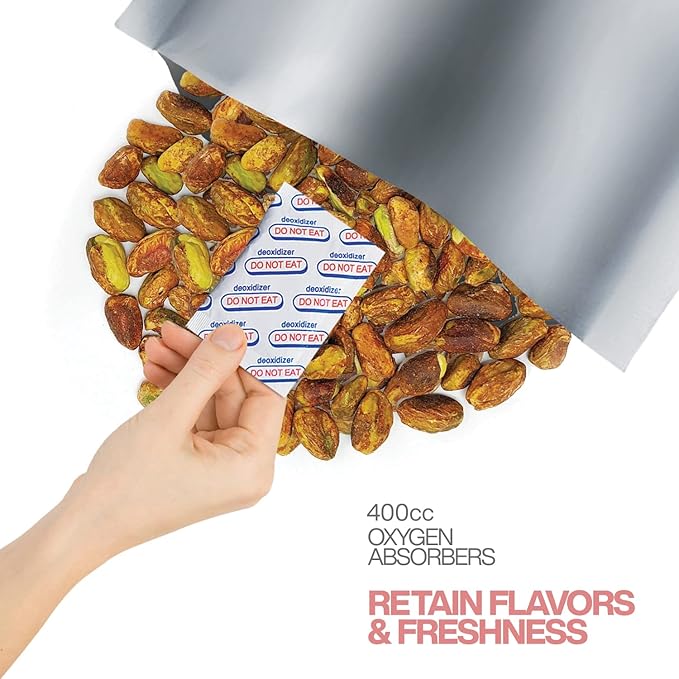 400cc Oxygen Absorbers for Food Storage, Food Grade Oxygen Absorbers Packets - Image 2