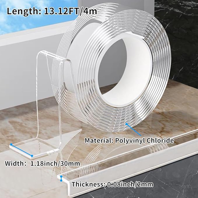 Clear Edge Protector Strip Sharp Edge Wrap Cover Tape, 1.18 in x 13.12 FT - Image 2