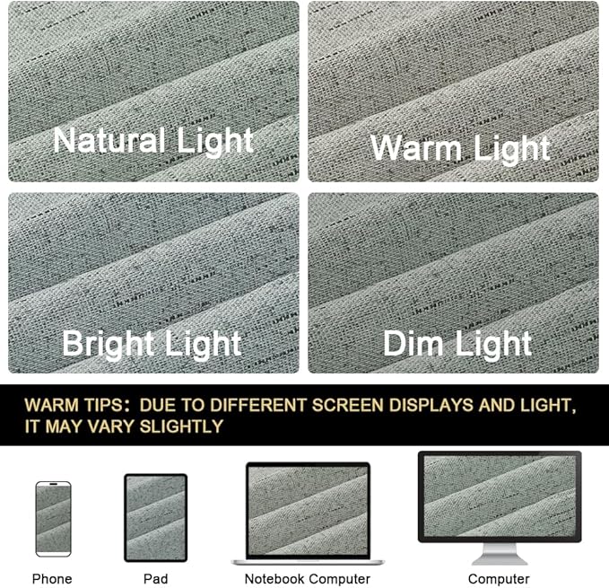 PrinceDeco Blackout Curtains 63 Inch Length 100% Blackout Linen Curtains - Image 8