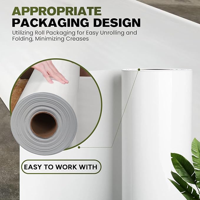 White Crawl Space Vapor Barrier, 10 Mil Vapor Barrier, Heavy Duty Polyethylene - Image 4