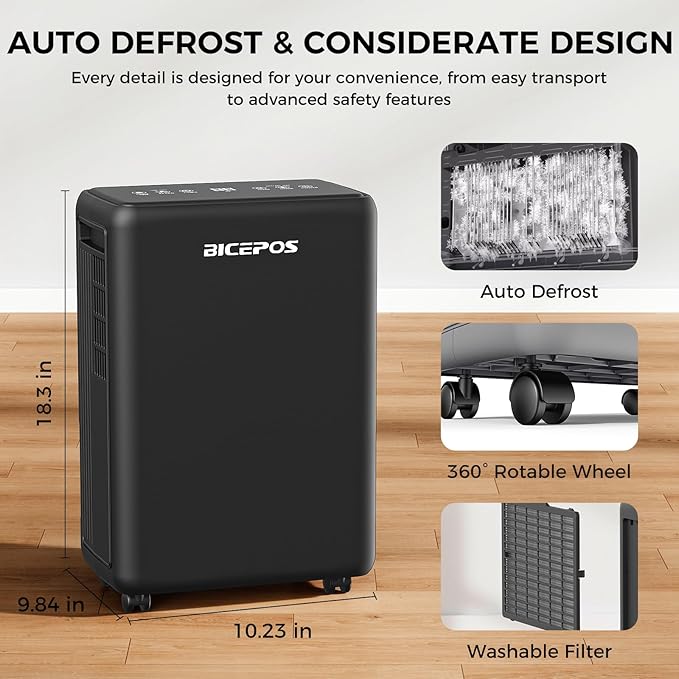 2000 Sq.Ft Dehumidifier for Basement, 30 Pints Portable Dehumidifier for Home - Image 8