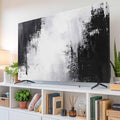 Abstract Black White Gradient Indoor TV Cover, Elastic TV Screen Protector by Unknown