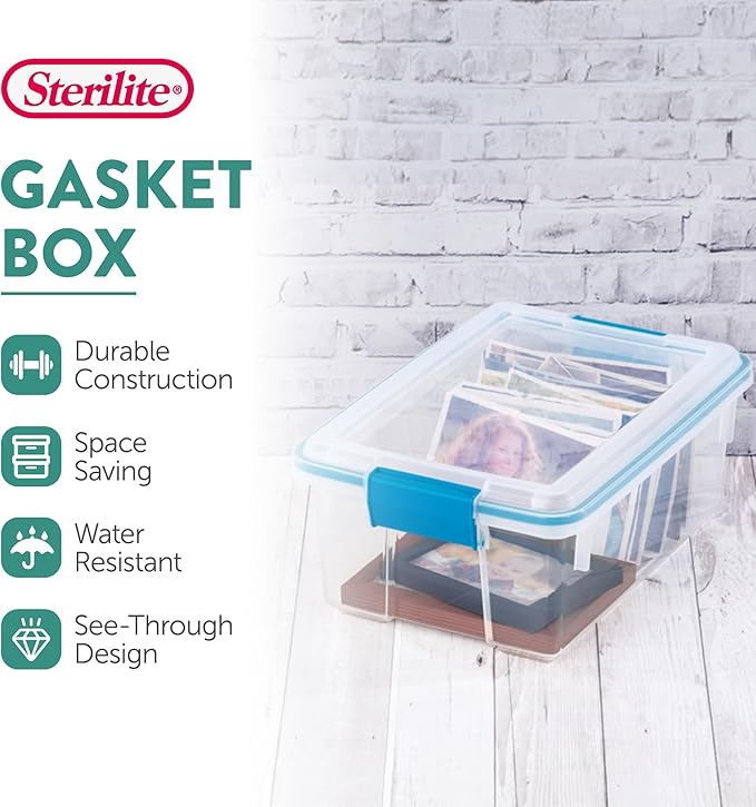 Sterilite 12-Pack Gasket Box, Weather-Resistant Storage Bins - Image 3