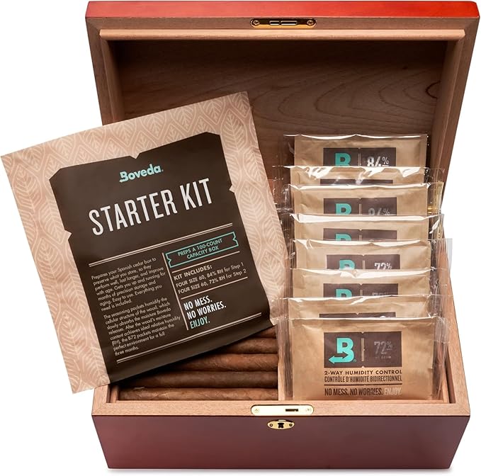 Boveda Starter Kit Bundle: Season a Wood Storage Box Plus Maintain Humidity - Image 4