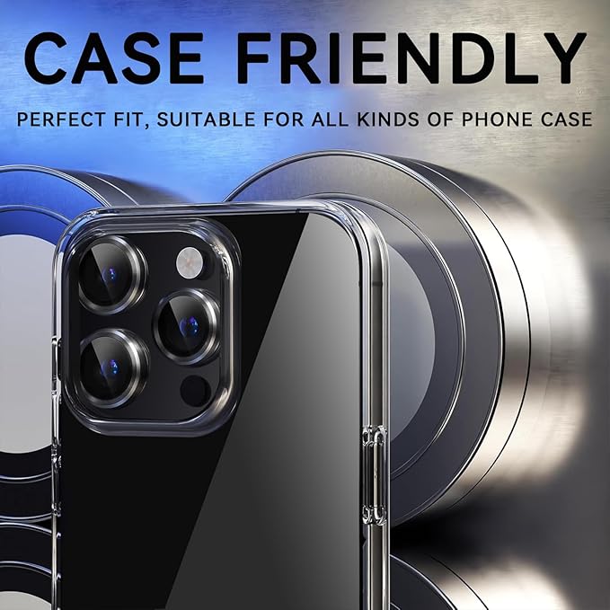 2 Pack Camera Lens Protector for iPhone 16 Pro/iPhone 16 Pro Max, 9H Tempered - Image 3
