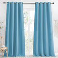 NICETOWN Kitchen Blackout Window Curtain Panel, Teal Blue, 1 Panel, 55 by 96 by NICETOWN