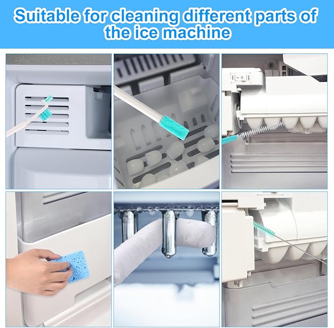 10pcs Ice Maker Cleaner Brush, Portable Ice Machine Cleaner Tool Cleaning Set - Image 4