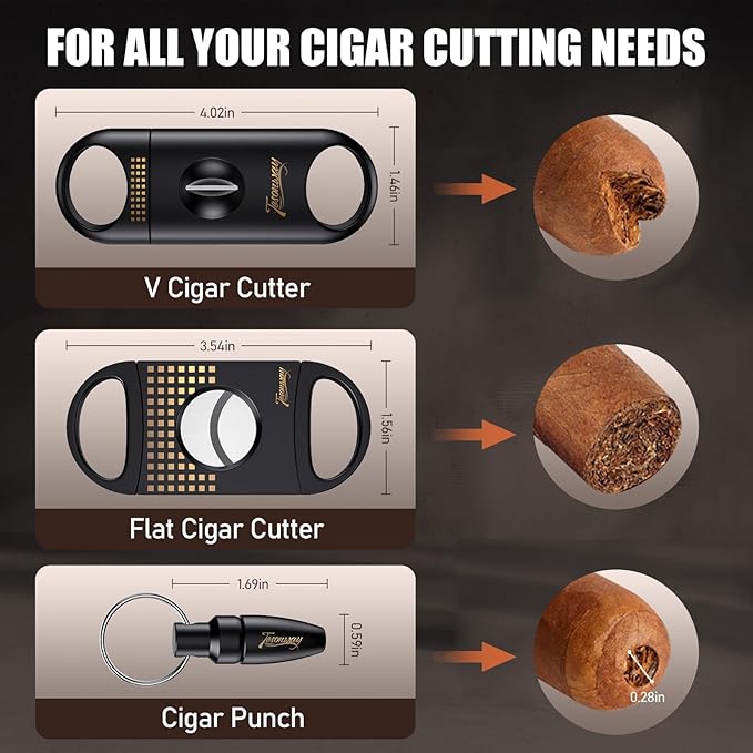 Cigar Humidor, Cedar Wood Humidor Cigar Box, Glass Top Desktop Humidor - Image 6