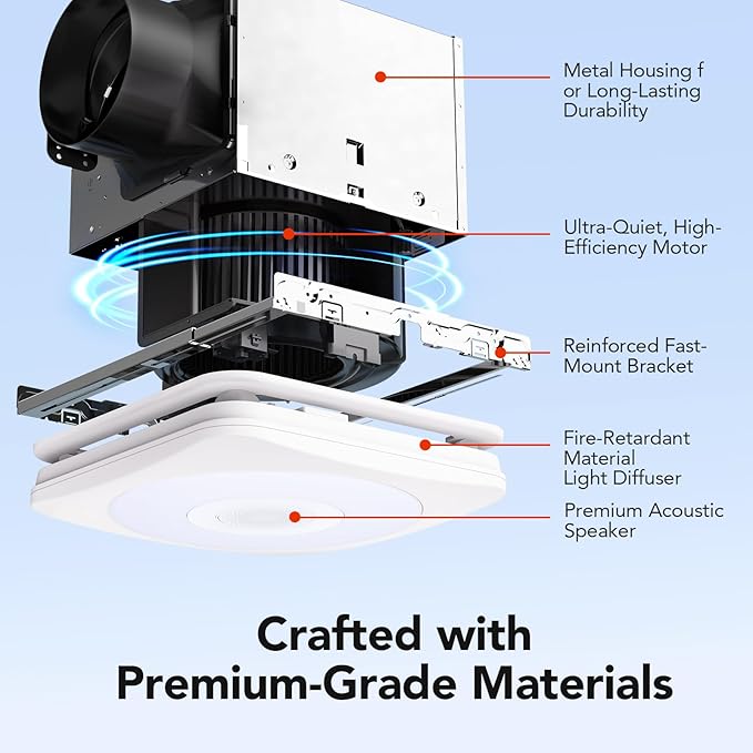 OREiN 3-in-1 Bathroom Exhaust Fan - Image 3