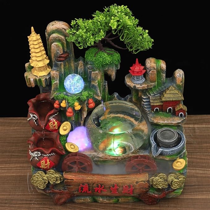 Tabletop Fountains Desktop Fountain Indoor Fountain Bonsai Water Feature Home - Image 4