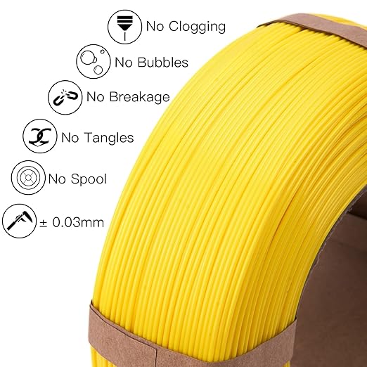 Inland V2 PLA PRO 3D Printer Filament Refill, 1.75mm Spooless Filament - Image 3