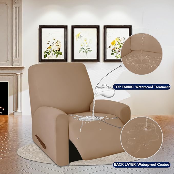 PureFit 100% Dual Waterproof Recliner Cover, Waterproof Couch Cover - Image 3