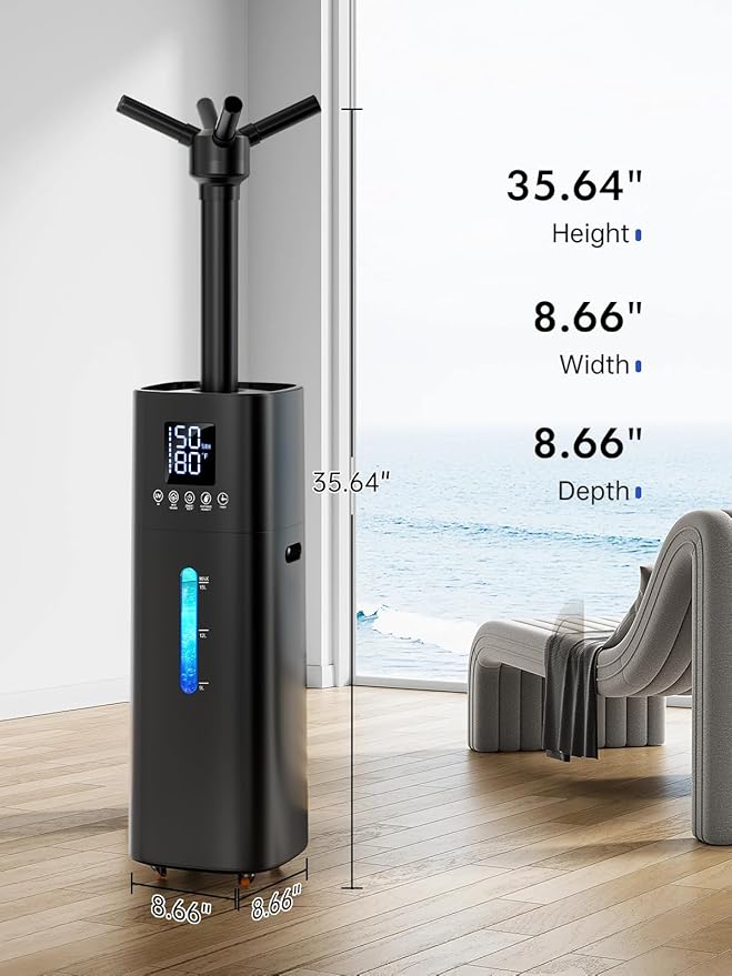 15L/4Gal Humidifier Large Room, 600mL/h Misting, 1200ft² Coverage, Auto - Image 9