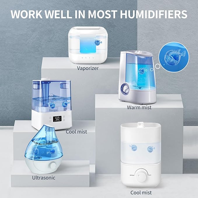 Humidifier Cleaning Fish: 12 Packs Humidifier Tank Cleaner Ball Compatible - Image 2