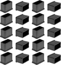 20Pcs Rectangle Rubber Furniture Leg Caps 1.18" x 0.59", Vinyl Flexible Chair by Bonsicoky