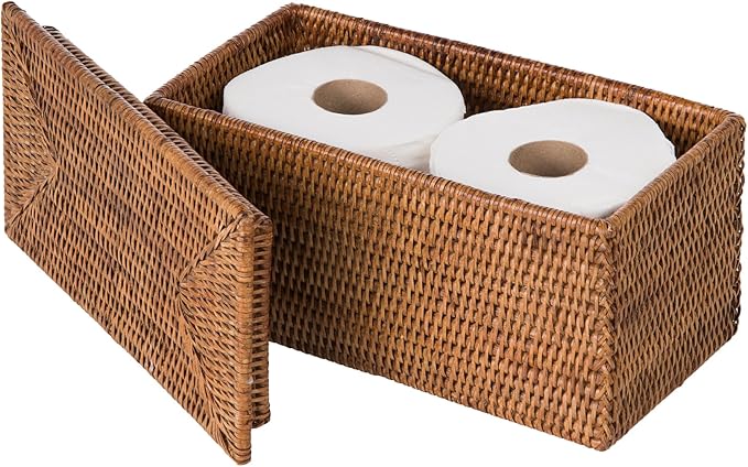 KOUBOO La Jolla Rattan Box, Toilet Roll Storage, Storage Boxes, Rattan Basket - Image 2