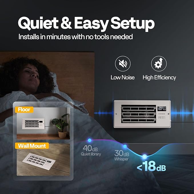 VIVOHOME 4'' x 10'' Opening Register Booster Fan - Image 8