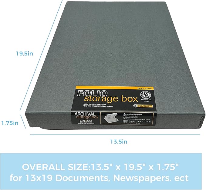 Lineco Folio Storage Box, Clamshell Design - Image 2