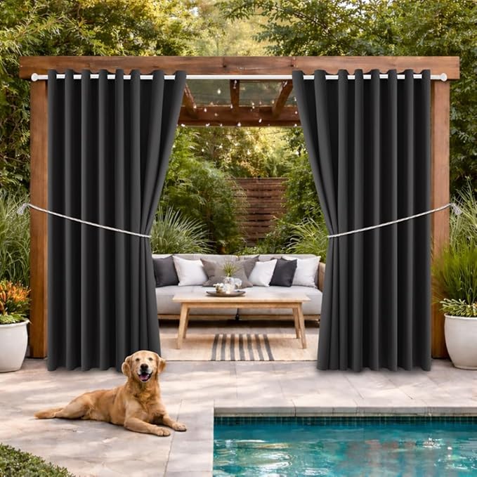 Waterproof Outdoor Curtain W105 x L95 by DivaenCamino