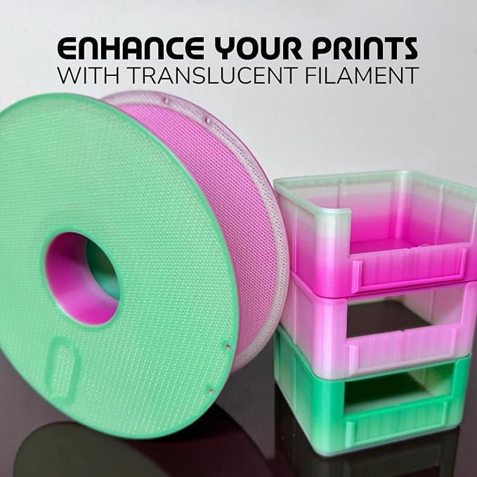 Polymaker Panchroma Gradient PLA Translucent Magenta and Green 3D Printing - Image 2