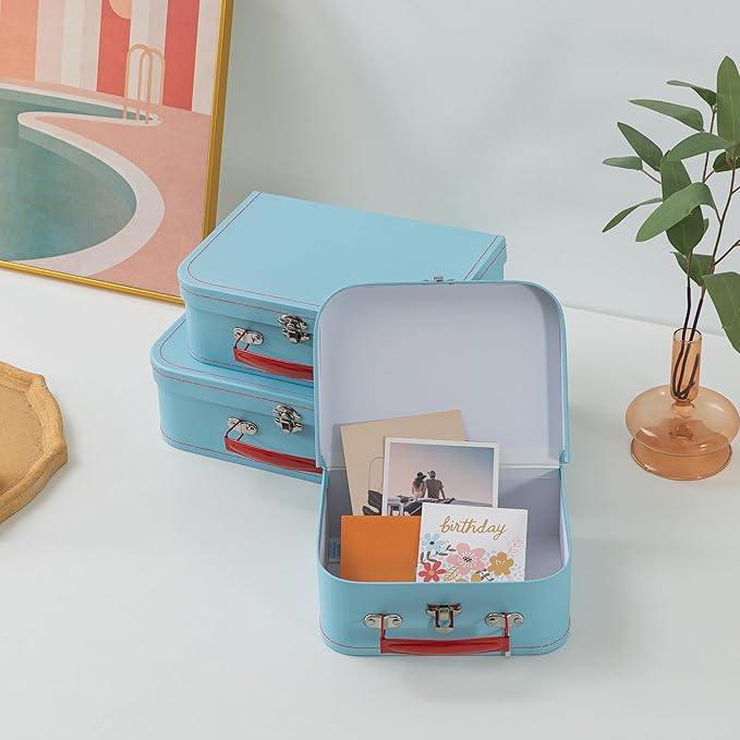 SLPR Paperboard Suitcases Set of 3, Light Blue - Image 5