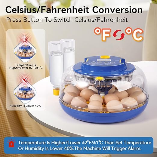 18 Egg Incubators for Hatching Eggs, Chicken Egg Incubator - Image 4