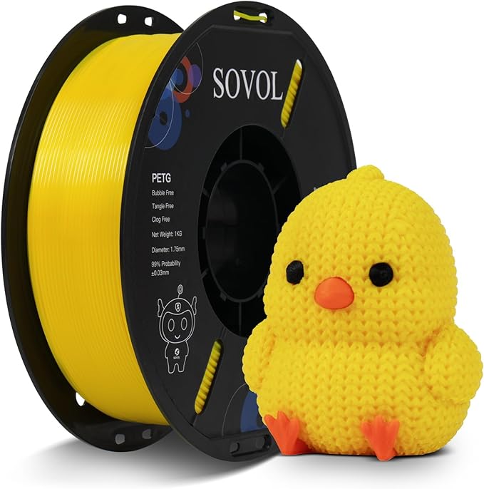 Sovol 3D Printer PETG Filament 1.75mm 1KG, High Precision, Strong Toughness by Sovol