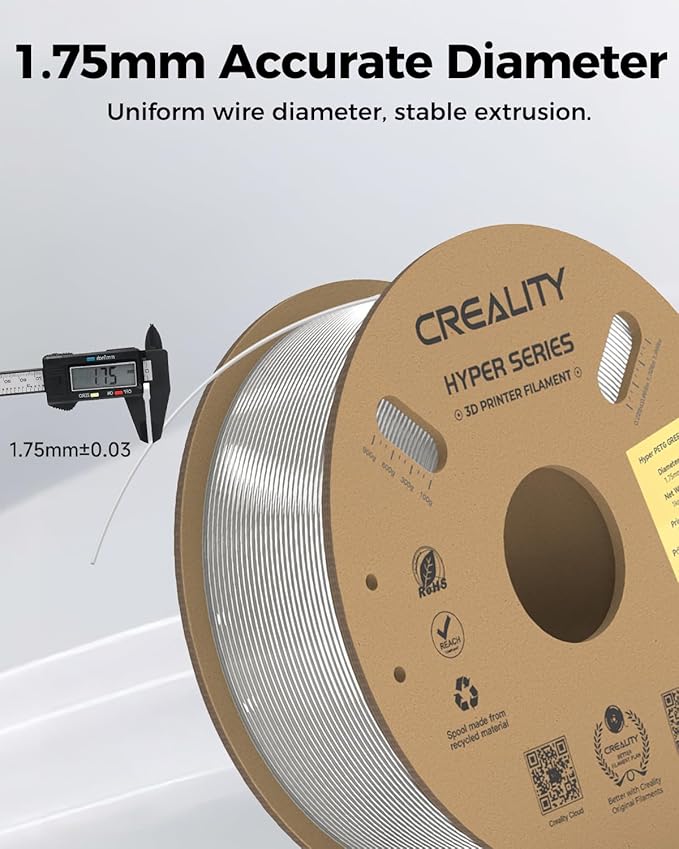 Creality Official Hyper PETG Filament 1.75mm, High Speed 30-600mm/s 3D Printer - Image 5