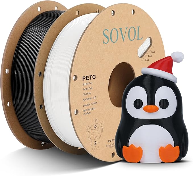 Sovol 3D Printer PETG Filament 2kg Spool Printing Materials, Wiring Tightness by Sovol