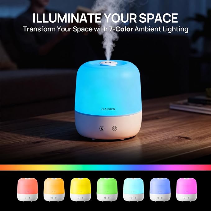 Clarston Humidifiers for Bedroom, 2L Top Fill - Image 6
