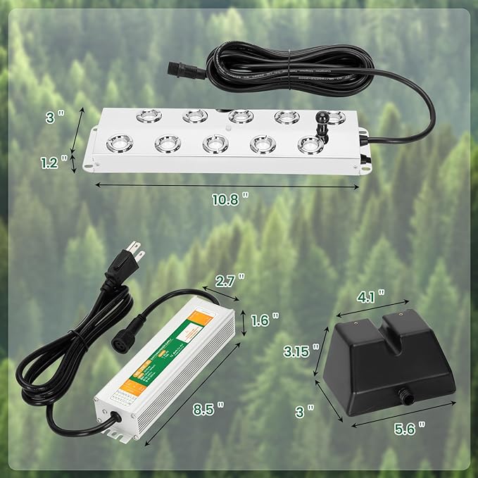 Ultrasonic Mist Maker Fogger 10 Head, 110V 350W Power Water Proof Ultrasonic - Image 6