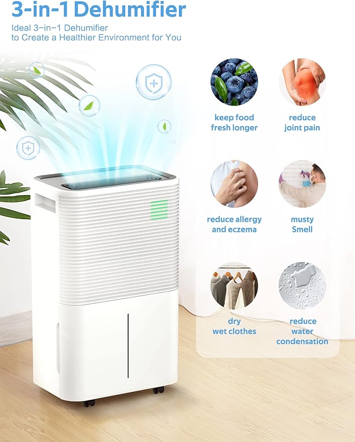 ZAFRO Dehumidifiers for Home, 45 Pints Dehumidifier - Image 7