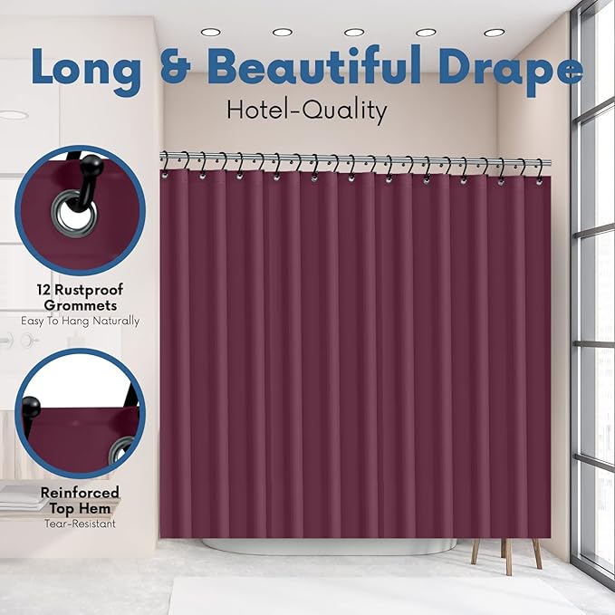 Premium Shower Curtain Liner, 6G PEVA Shower Curtain - Image 5