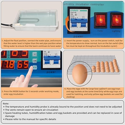 XKV 440 Egg Incubator with Automatic Egg Turning, Temperature Control and - Image 4