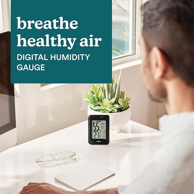 Homedics HM100 Indoor Humidity Monitor, Easy-Read Hygrometer to Monitor Indoor - Image 3